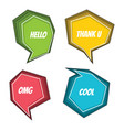 speech bubble colorful set vector image vector image