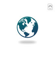 earth globes isolated on white background flat vector image