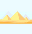 egypt pyramids background ancient sunlight vector image