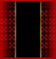 elegant wallpaper with golden fine decoration vector image