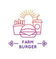 fast food restaurant and cafe logo fresh vector image vector image