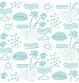 linear monochrome seamless summer pattern vector image