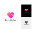 love heart creative logo concepts abstract vector image