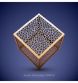 abstract wireframe cube vector image