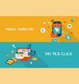 mobile marketing and pay per click vector image