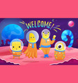 aliens planet landscape vector image