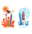 hot cold weather meteorology thermometers vector image vector image