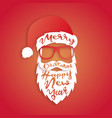 santa claus with lettering merry christmas vector image vector image