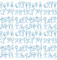 seamless pattern tile cartoon with people doodles vector image