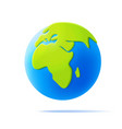 cartoon planet earth 3d icon on white vector image