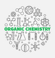 organic chemistry round vector image