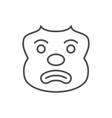 sad clown line outline icon vector image