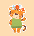 tiger symbol icon vector image