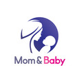 mom and bastylized symbol logo or emblem vector image vector image