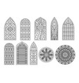 mosaic windows outline set vector image vector image