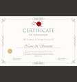 certificate or diploma retro vintage design vector image