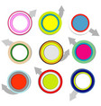 colorful paper labels with arrows vector image vector image