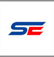 initials letter se logo sports vector image vector image
