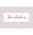 invitation card with hand written custom vector image vector image