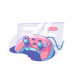 bright gamepad with knobs vector image vector image