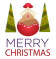 merry christmas holiday greeting xmas card vector image