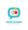 social media network - logo template vector image