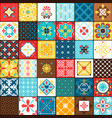 ceramic tiles in oriental vintage style vector image vector image