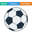 flat design icon of football ball vector image