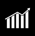 growth bar chart icon vector image vector image