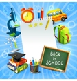 back to school concept template vector image vector image