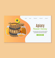 beekeeping and honey web template vector image