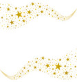frame gold stars vector image vector image