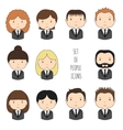 set of colorful office people icons businessman vector image vector image