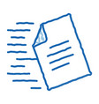 document delivery doodle icon hand drawn vector image