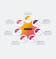 seven option circle infographic diagram vector image vector image