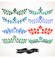 watercolor natural borders vector image
