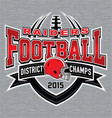 district champs football t-shirt graphic vector image