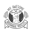 my awesome abdominal muscles vector image vector image
