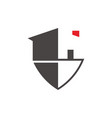 black house badge shield vector image