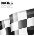 racing checkered flag finish vector image
