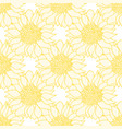 sunflowers flowers seamless pattern in yellow vector image