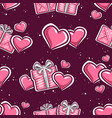 valentines day seamless pattern vector image vector image
