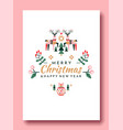 christmas greeting postcard vector image