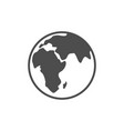 globe or planet earth glyph icon vector image