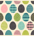 seamless retro easter eggs pattern vector image