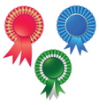 blank award ribbon rosette for winner isolated vector image