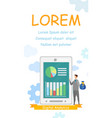 data analytics brochure cartoon template vector image