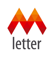 logo red letter m module vector image