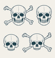 skull set vector image