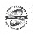 best seafood fresh shrimp vector image
